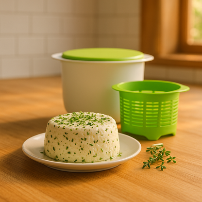 table-bois kit fromage maison micro cheese assiette fromage feuille